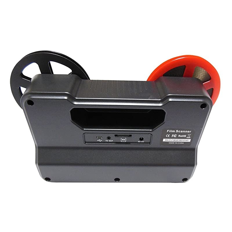 8mm and Super8 Reels Movie Digitizer with 2.4" LCD, Black (Film2Digital MovieMaker), Includes 32GB SD Memory Card & Worldwide Voltage 110V/240V AC Adapter (Bundle)