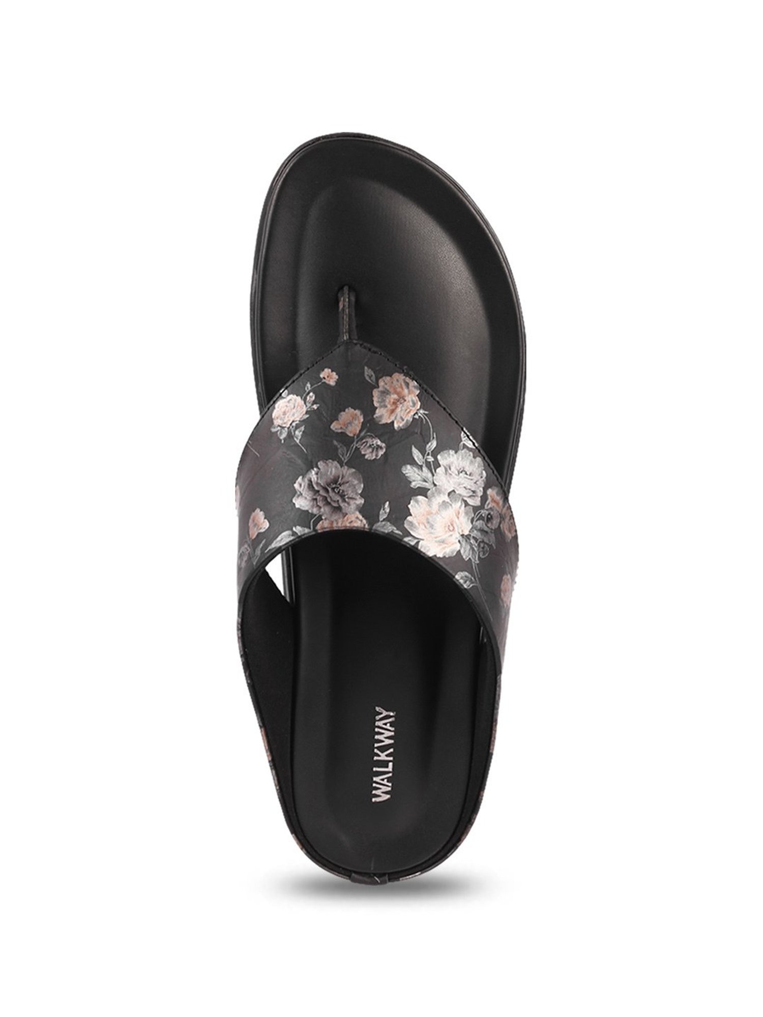 Walkway Women's Black Thong Sandals