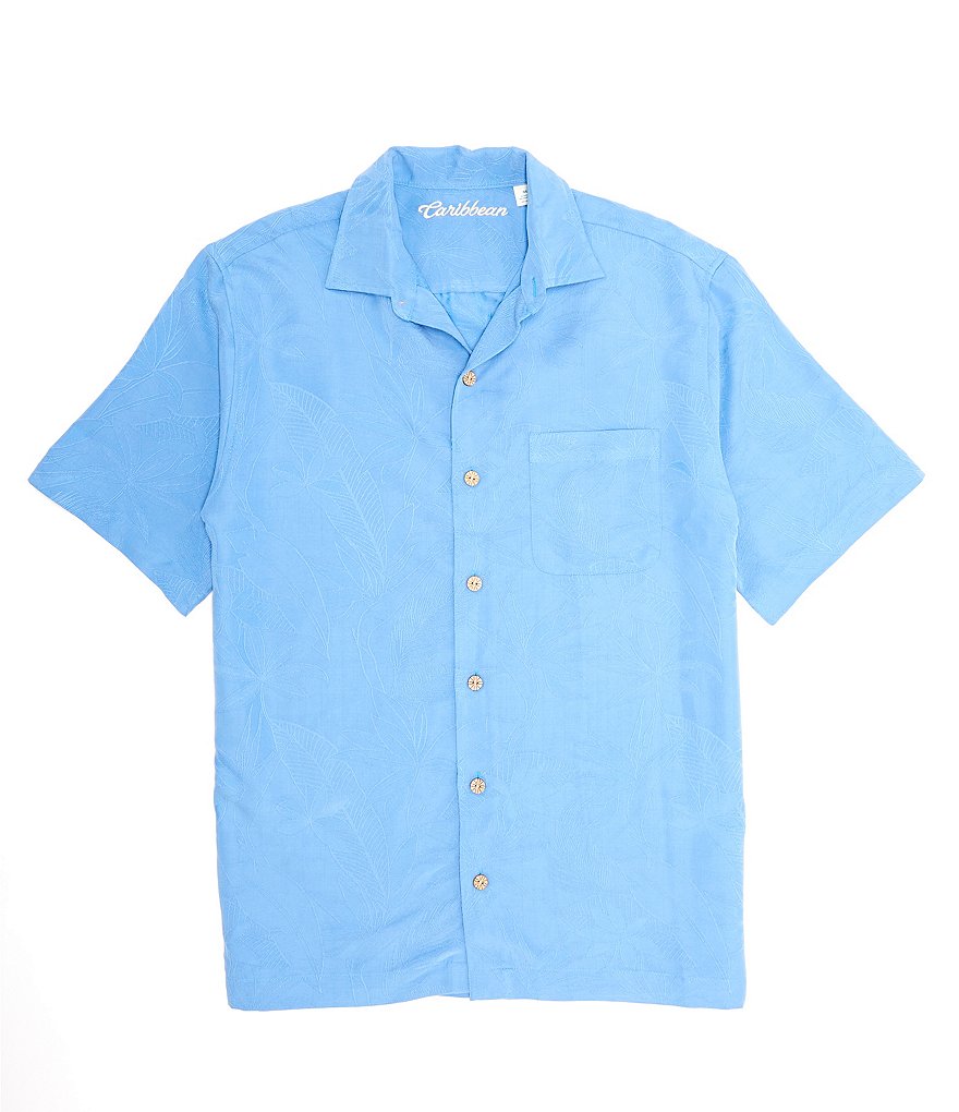 Caribbean Bird of Paradise Short-Sleeve Woven Camp Shirt