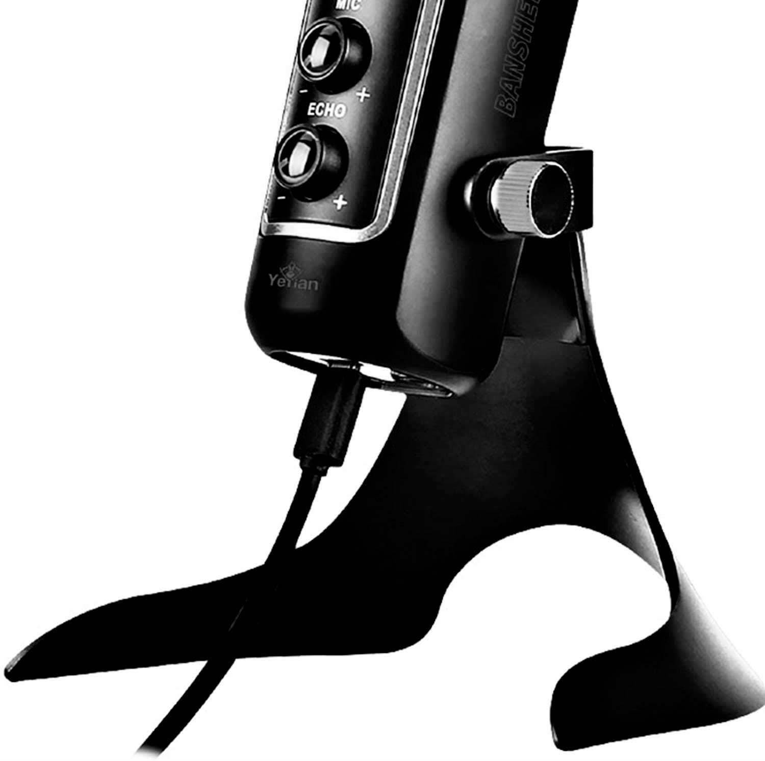 Yeyian Microphone Banshee USB 1000, Plug and Play, Recording, Online Streaming-Gaming, Silver/Black (mi1000s)