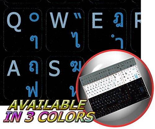 THAI - ENGLISH NOTEBOOK NON-TRANSPARENT BLACK KEYBOARD STICKERS