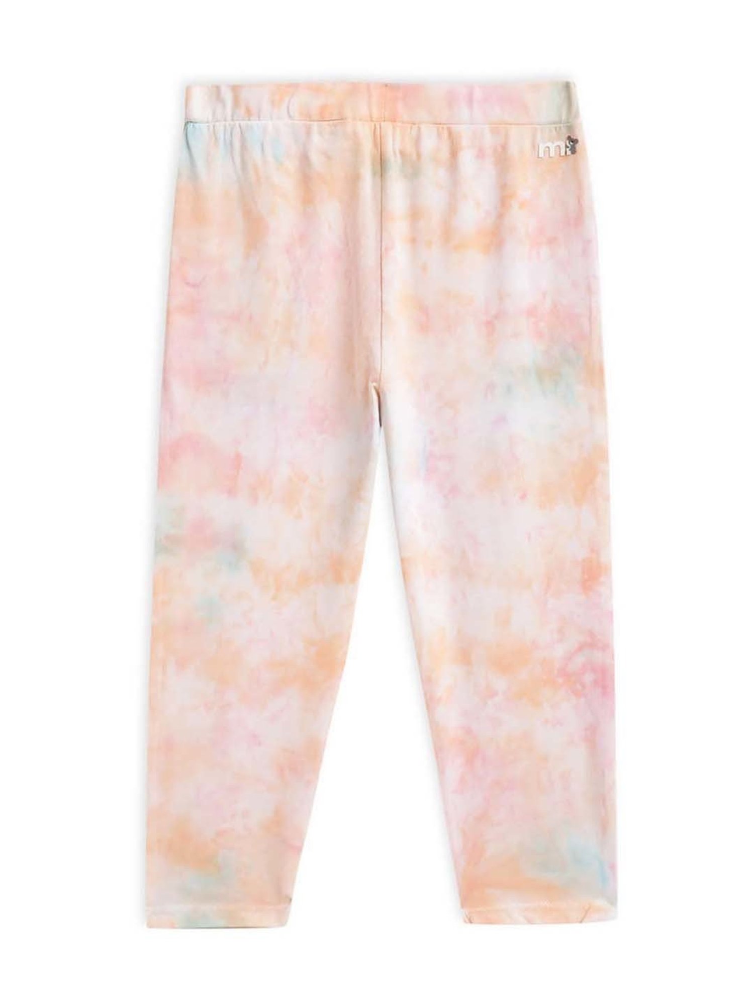MiArcus Kids Peach & White Over Dyed Leggings