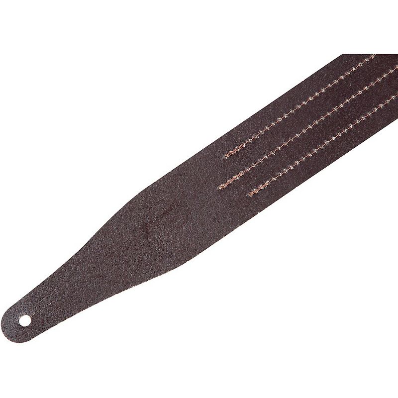 Levy's MV217TS-BRN_BRN 2" Wide Brown Veg-tan Leather Guitar Strap