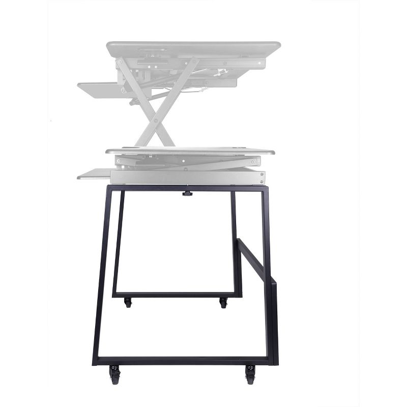 36.73" Mobile Standing Desk Floor Stand Black - Rocelco