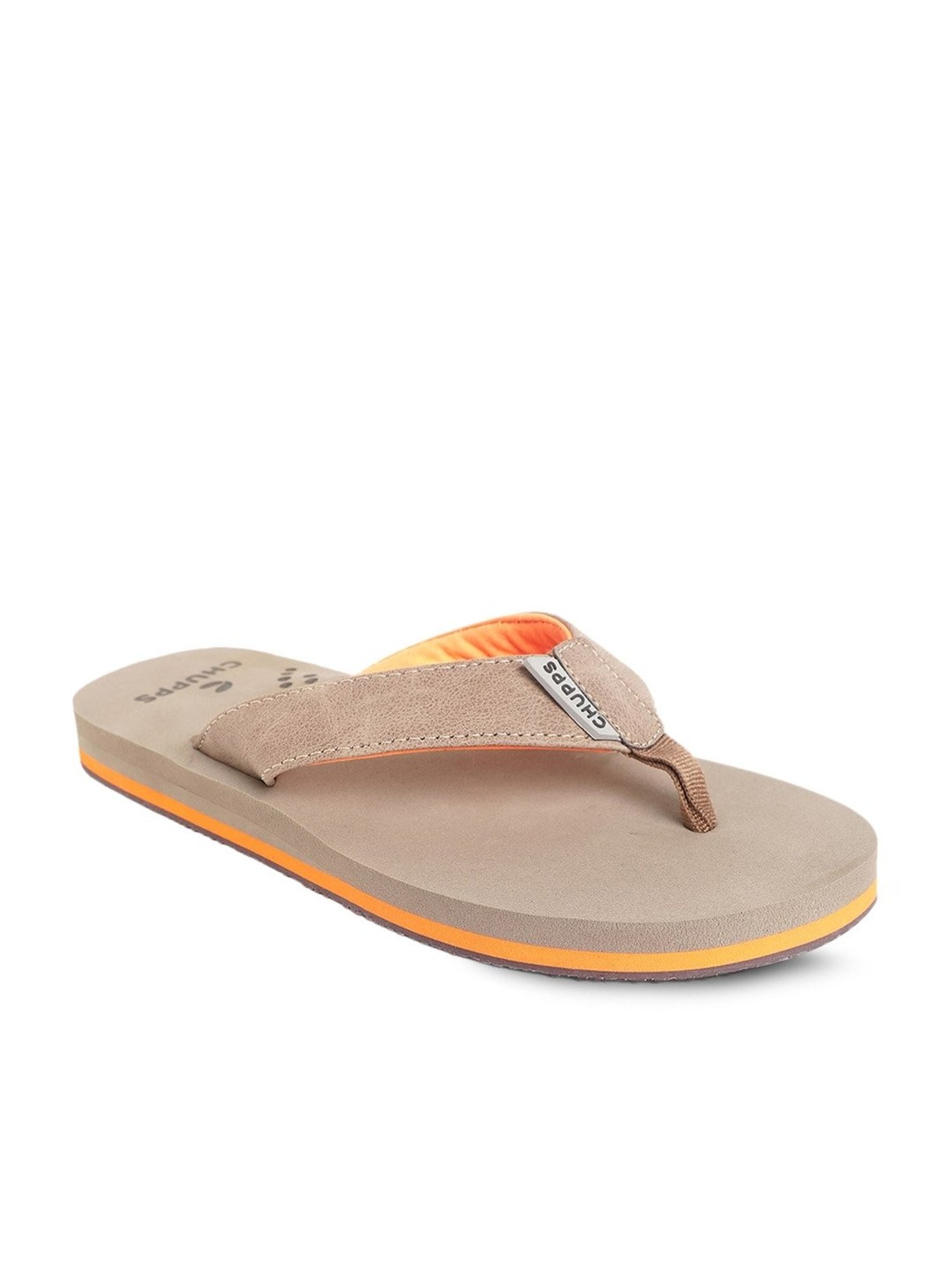 Chupps Men's Brown Flip Flops