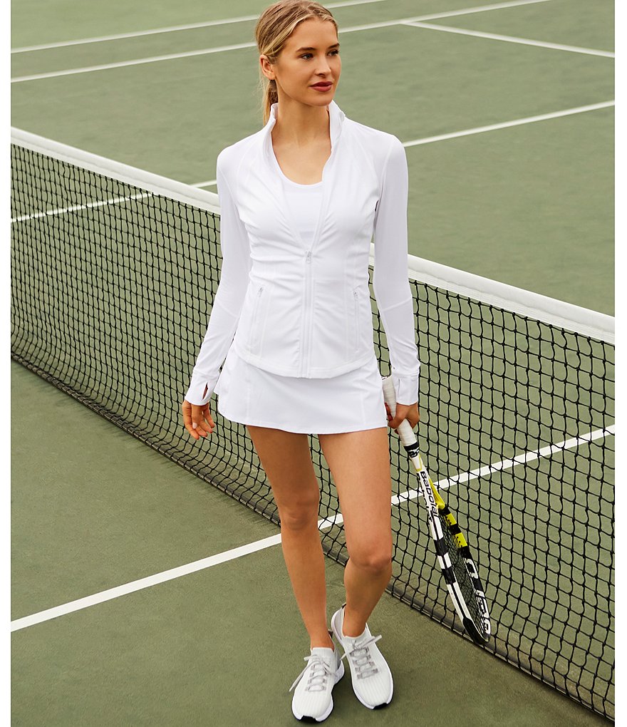 Antonio Melani Awaken High-Tech Interlock Knit Moisture Wicking Zip Front Jacket