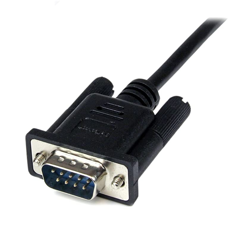 com 1m Black DB9 RS232 Serial Null Modem Cable FM DB9 Male to Female 9 pin Null Modem Cable 1x DB9 M 1x DB9 F Black SCNM9FM1MBK