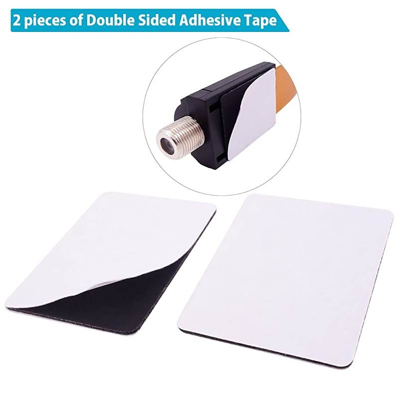 Ultra-thin) Flat Coaxial Cable Wire F Female to F Female Plug Jack Connector Adapter Coax Cable for Digital Audio Video TV Satellite RF Door Windows Outdoor Cable Wire Antenna Lead-in Indoor