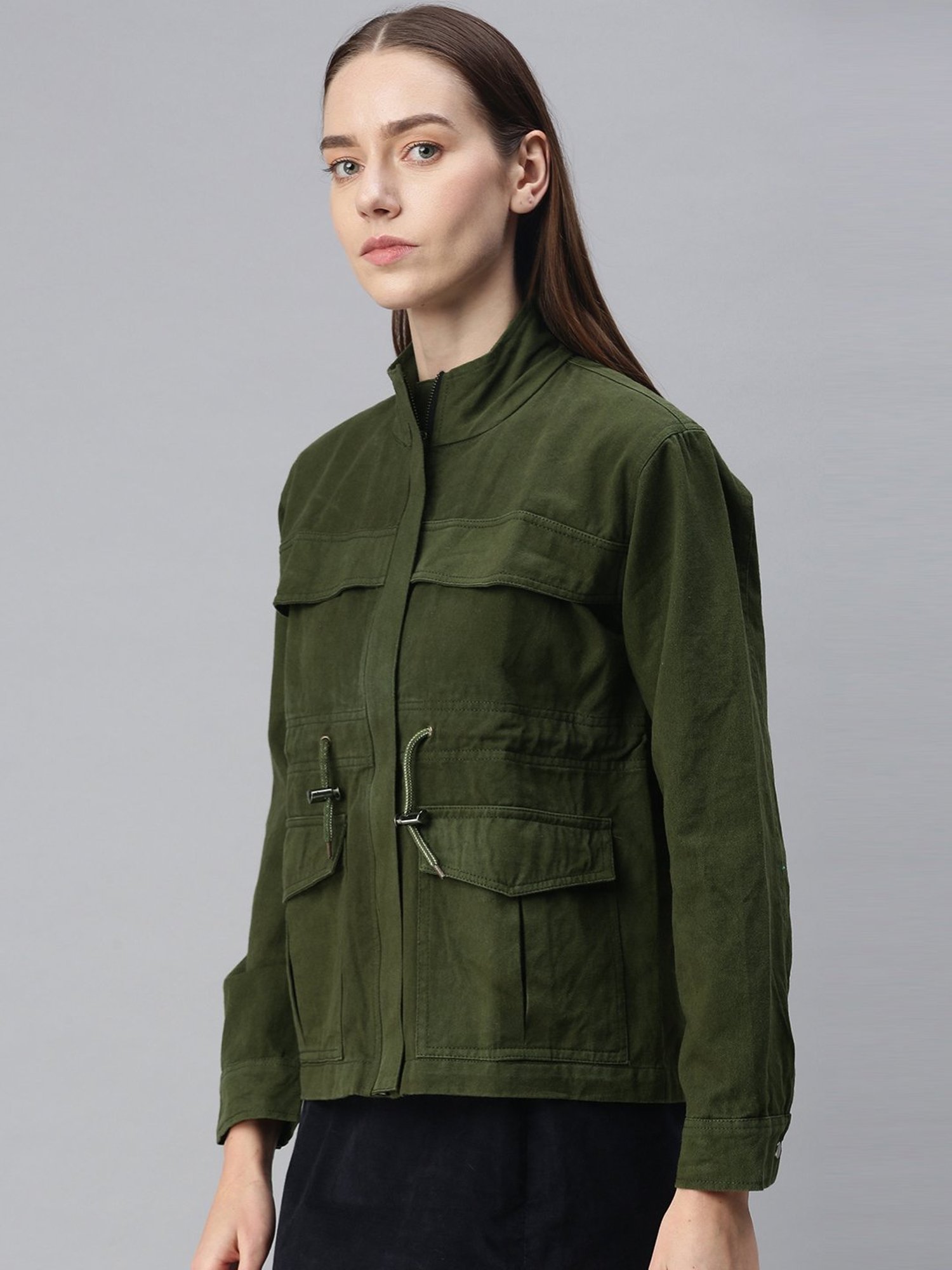 VOXATI Green Regular Fit Jacket