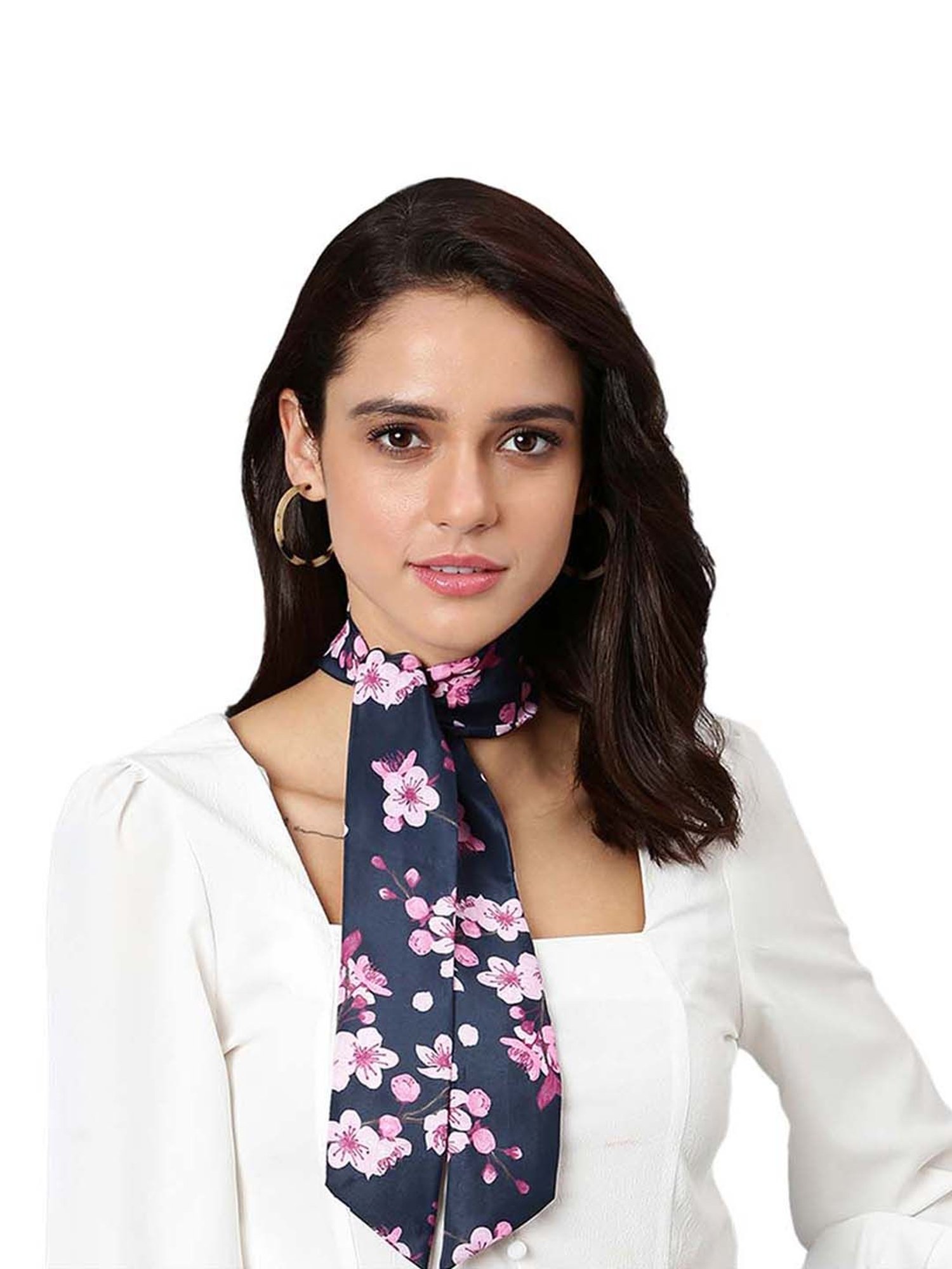 Tossido Navy Blue Printed Stole