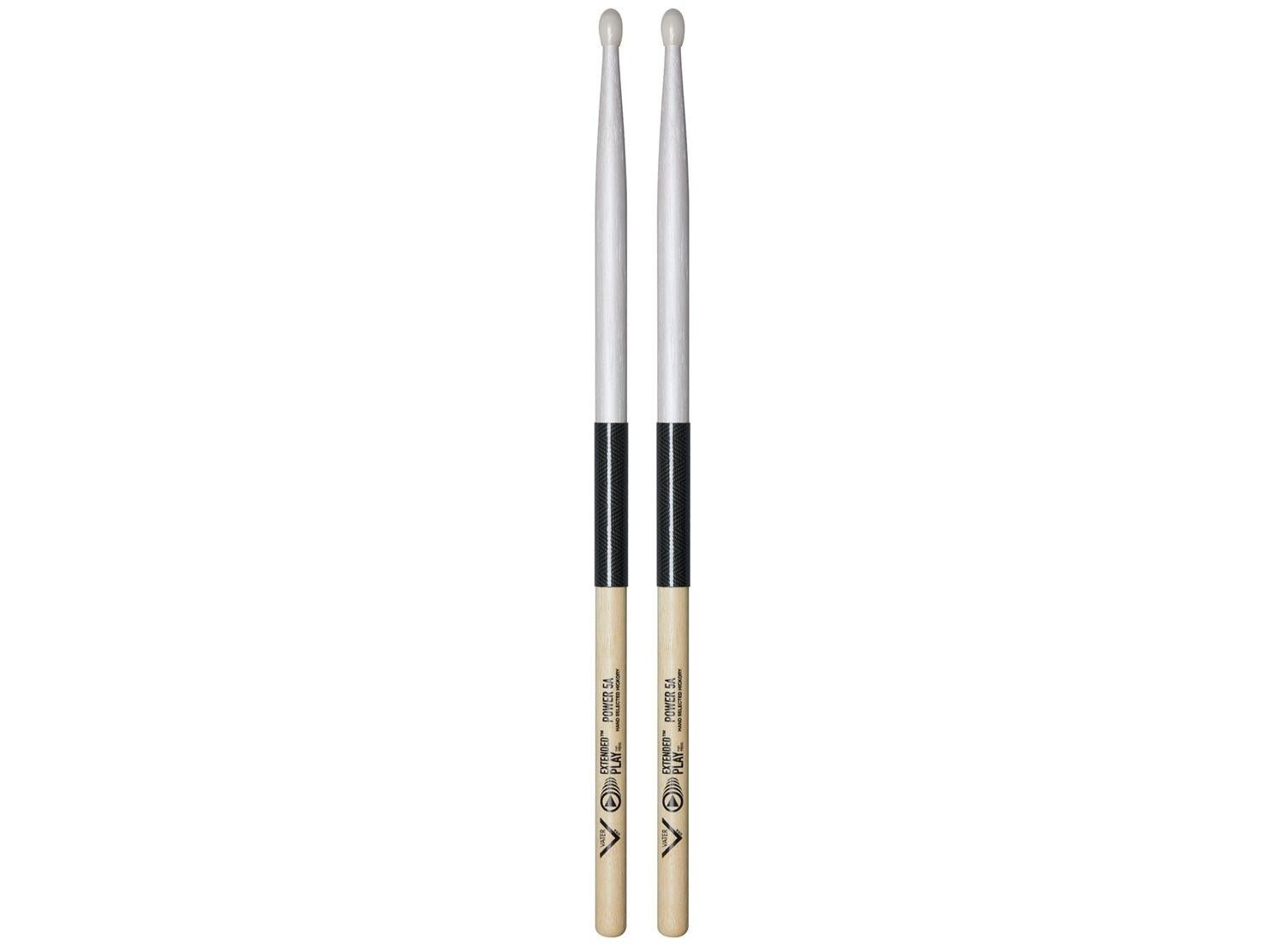 Vater Extended Play Series Power 5A Hickory Nylon Tip Drumsticks