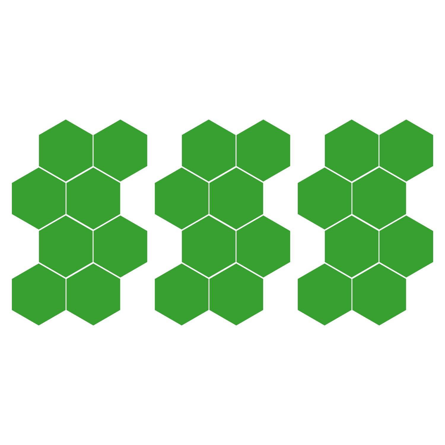 LiteMark 1 Inch Blue Hexagon Decals - Pack of 208