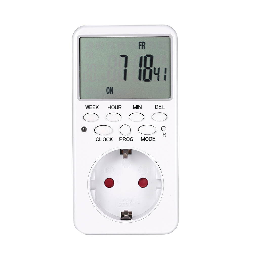 Digital Timer Switch Socket LCD Display Plug-in Programmable Time Switch Energy Saving Intelligent Electronic Timing Socket