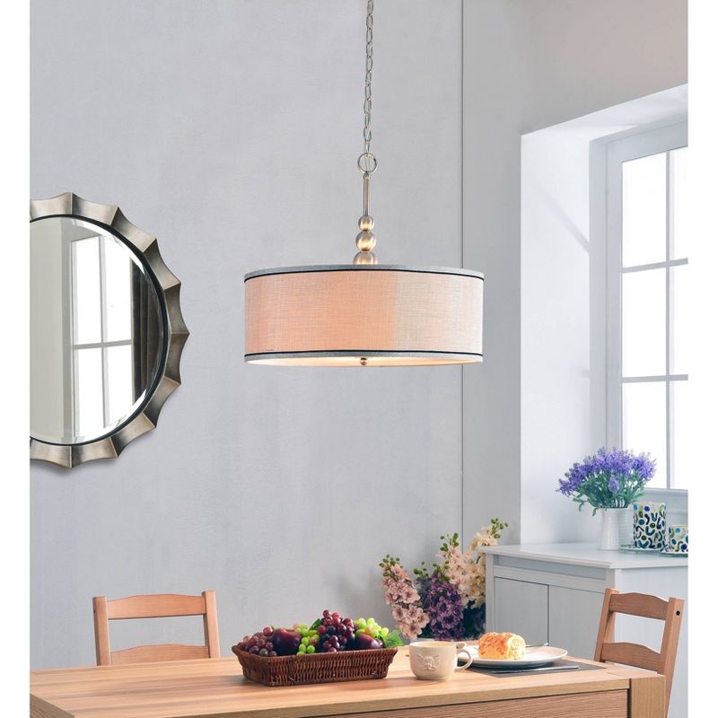 Kenroy Home Brushed Steel Finish Margot 3 Light Pendant