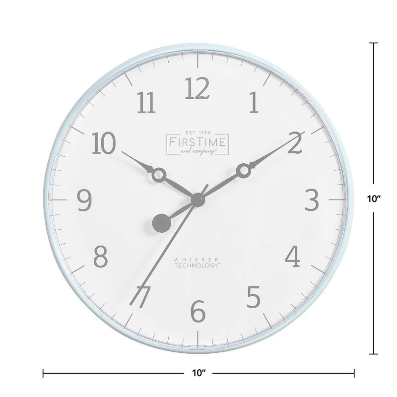 10" Aubrey Wall Clock Teal - FirsTime