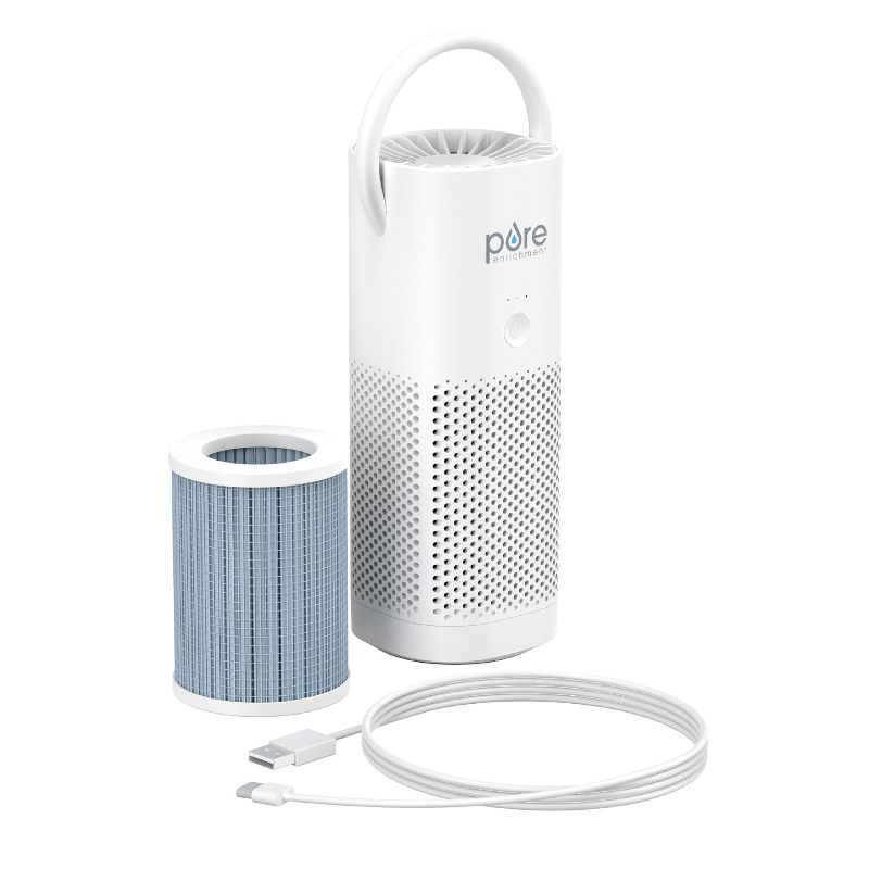 Pure Enrichment PureZone Mini Portable True HEPA Air Purifier White