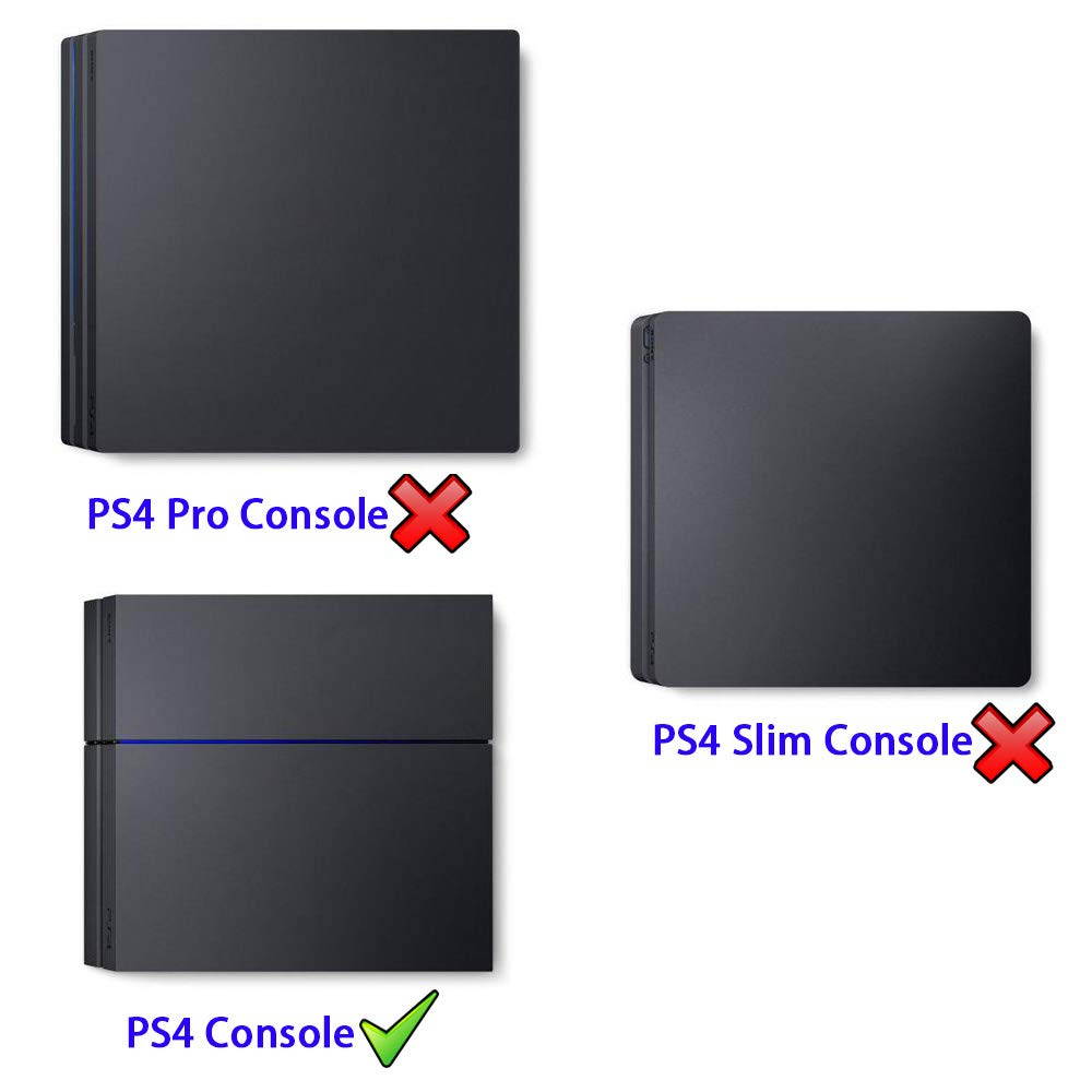 eXtremeRate Black Horizontal Dust Cover for Playstation 4 PS4 Console Custom Designed Double Layer Soft Neat Lining Waterproof Dustproof Precision Cut Easy Access Cable Port