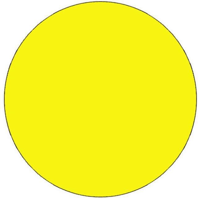 Box Partners DL610L .75 in. Fluorescent Yellow Inventory Circle Labels