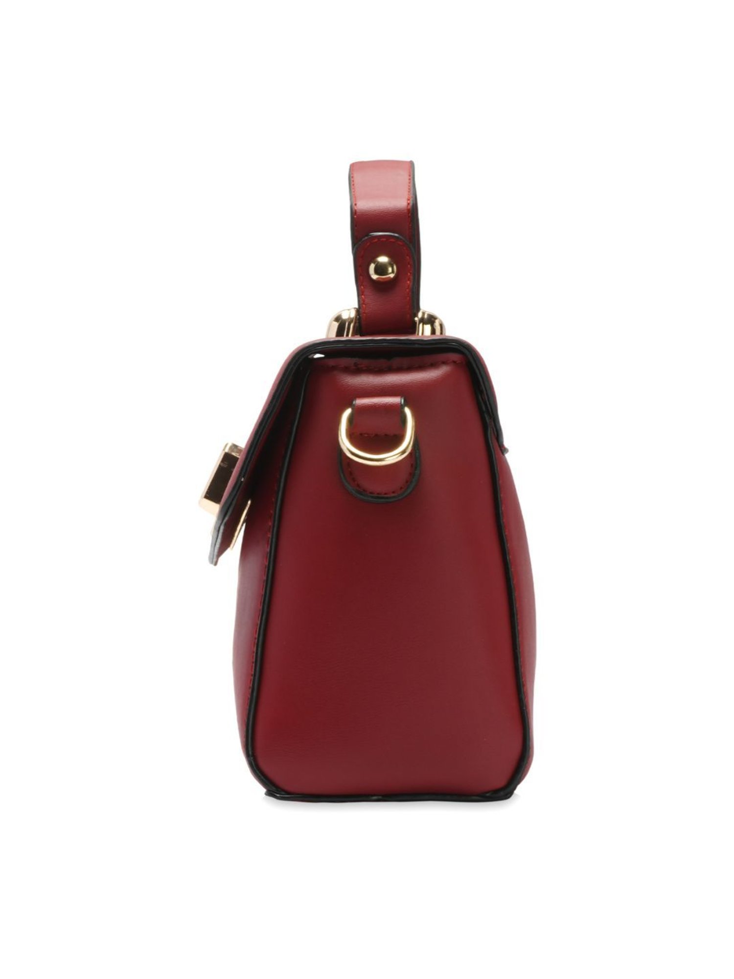 Luvoksi Maroon Solid Medium Cross Body Bag