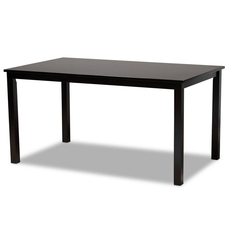 7pc Verner Fabric Upholstered and Wood Dining Set Gray/Dark Brown - Baxton Studio