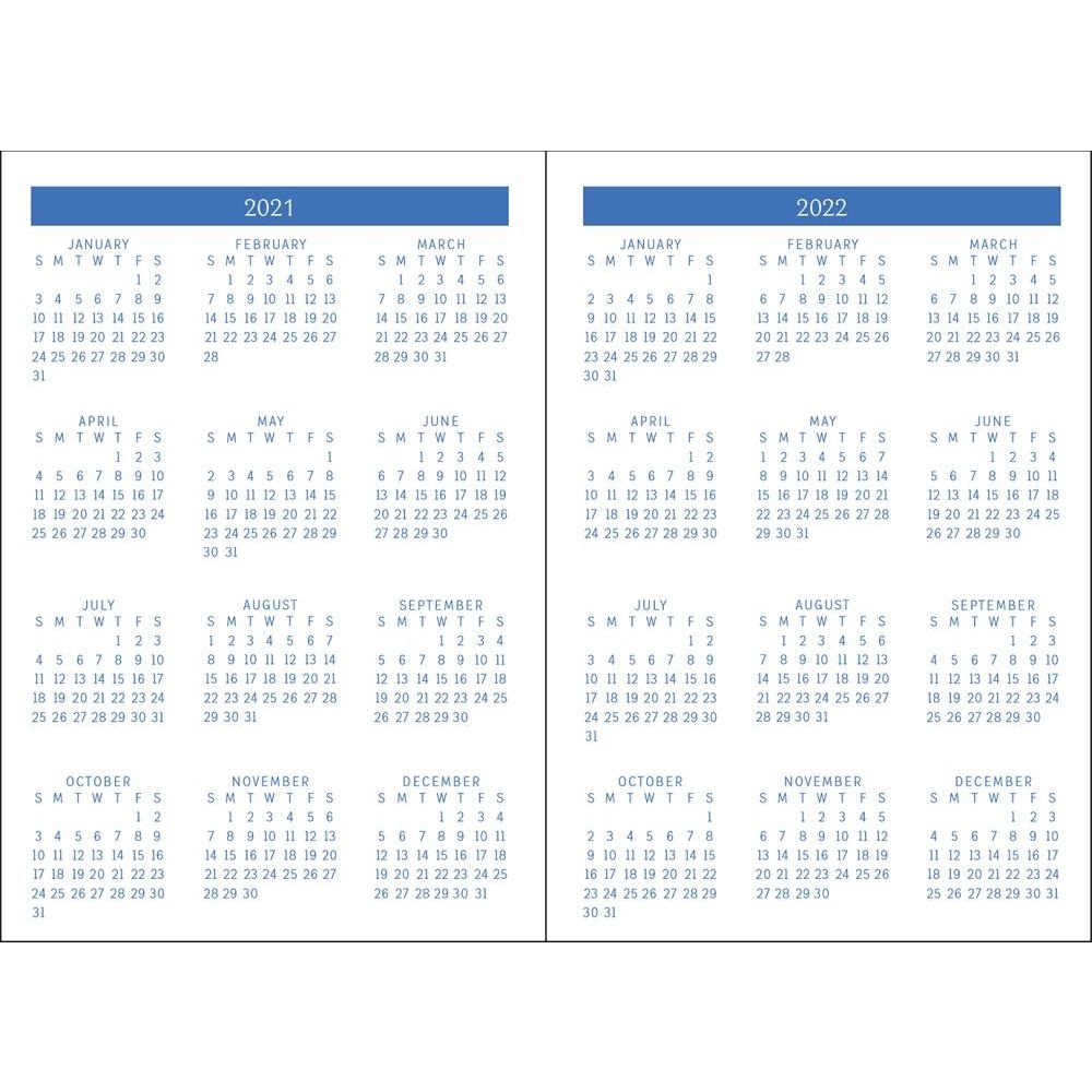Calendar Ink,  Blue Sleek 2021 Planner 2021