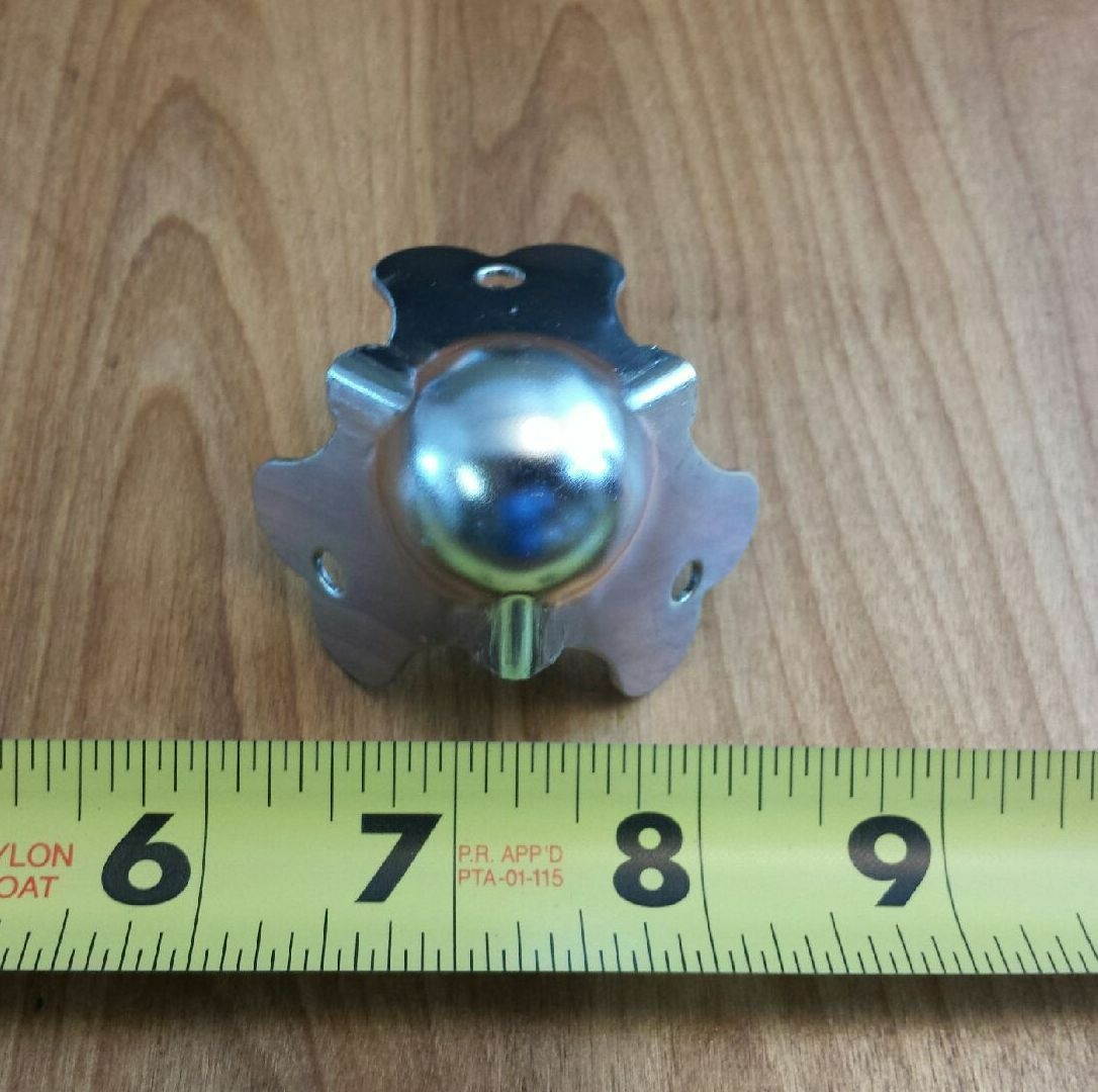 Steel rack or equipment case 3 hole ball type corners zinc -8pc set