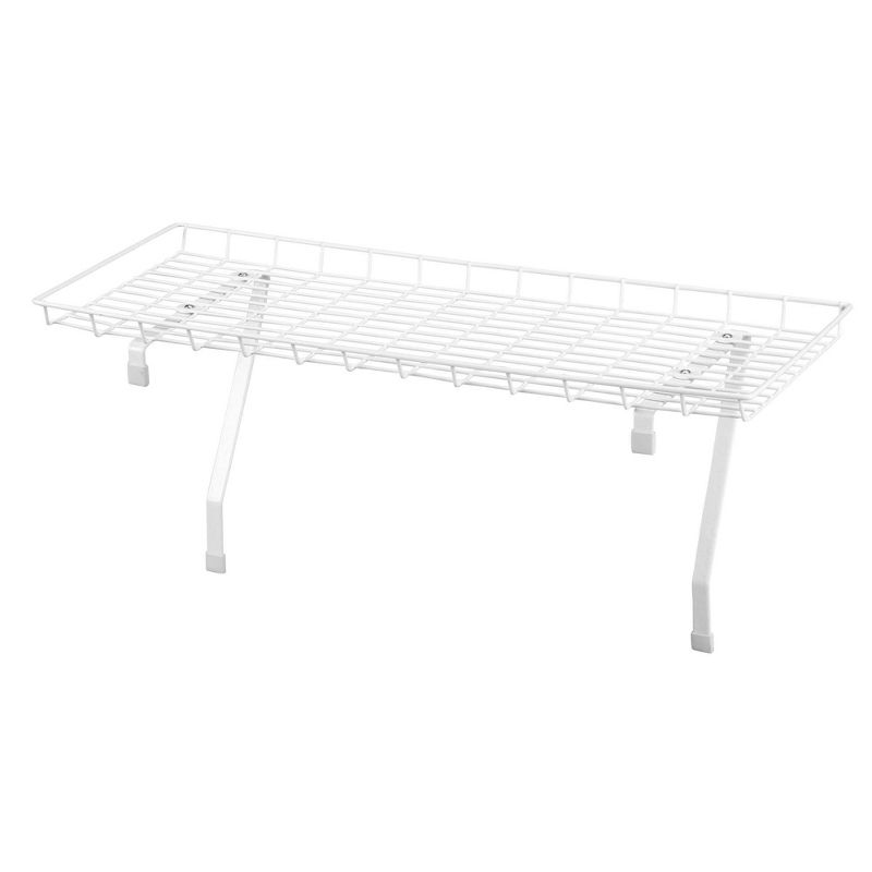 Rubbermaid Shed Shelf, Wire Basket & 50 Lbs Capacity 34" Tool Rack (2 of Each)