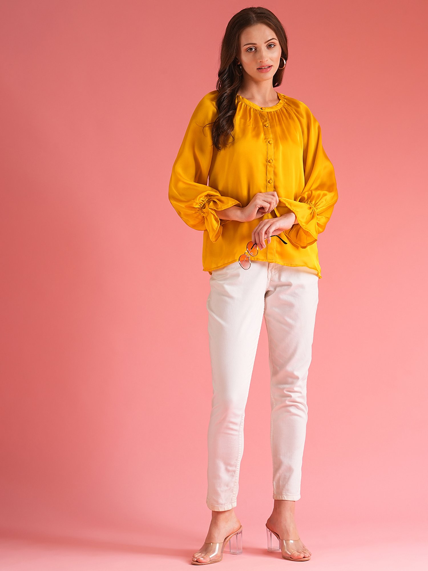 Globus Yellow Relaxed Fit Top