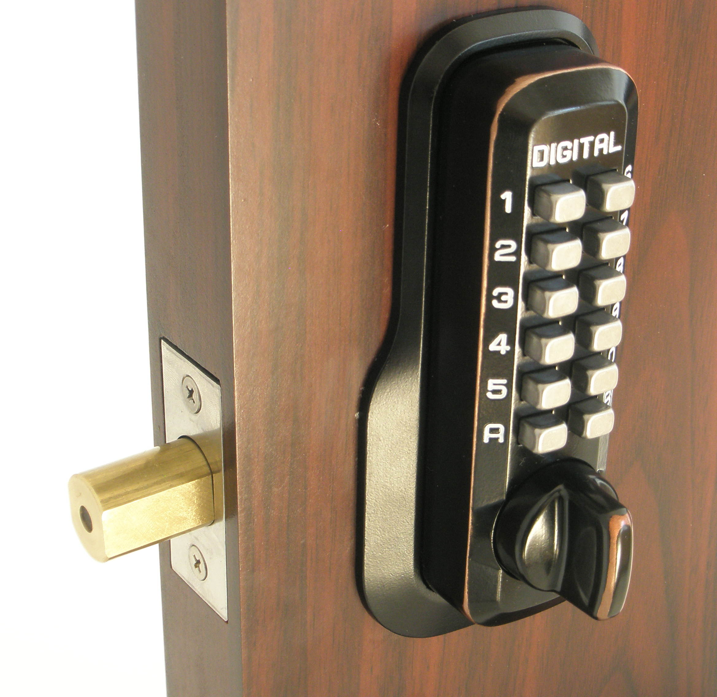 LockeyUSA Digital Door Lock M210 Mechanical Keyless Entry Deadbolt Double Combination, Oil Rubbed Bronze