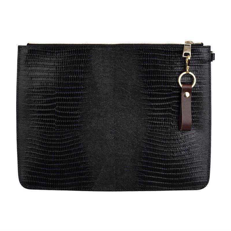 Richbud Vegetable Leather Keychain POB Lobster Snap Gold Handcraft Key Ring Lanyard Handmade (Dark Brown)