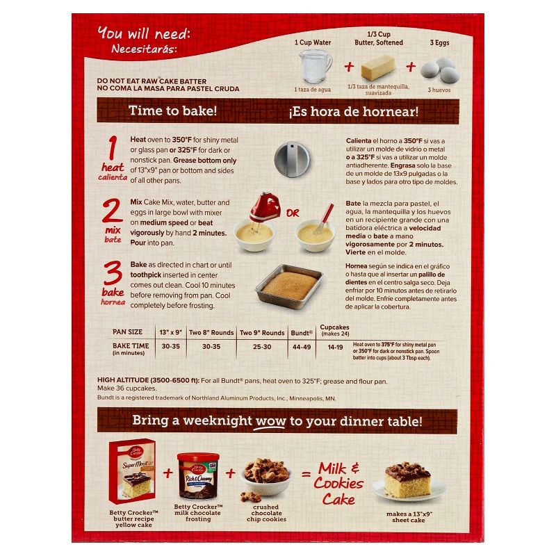 Betty Crocker SuperMoist Cake Mix-Butter Recipe Yellow - 15.25oz