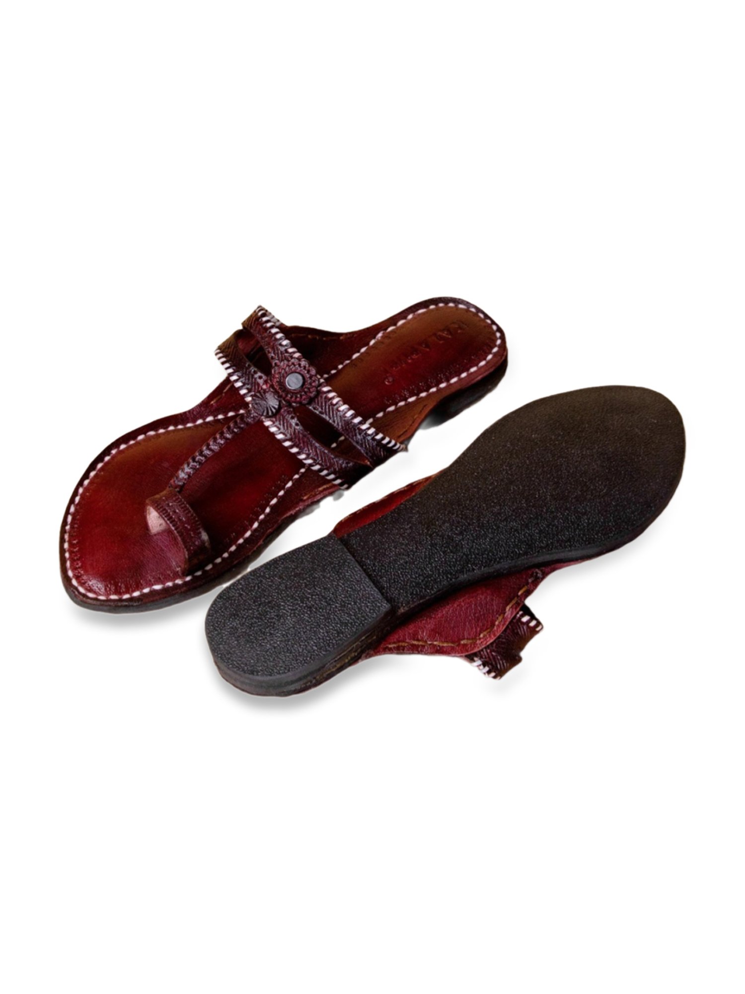Kalapuri Women's Bordo Kolhapuri Sandals