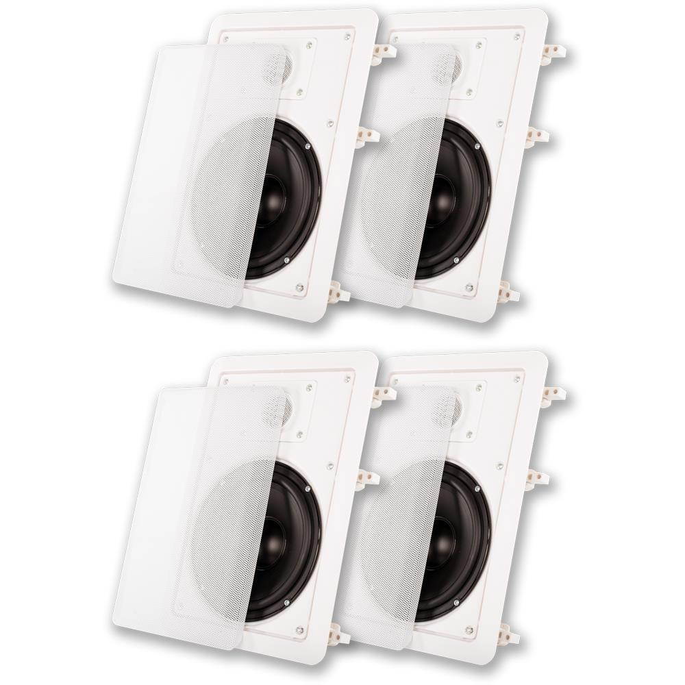 Acoustic Audio MT6 Flush Mount In Wall Speakers with 6.5" Woofers 2 Pair