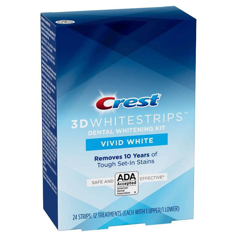 Crest 3D Whitestrips Vivid White Teeth Whitening Kit - 12ct