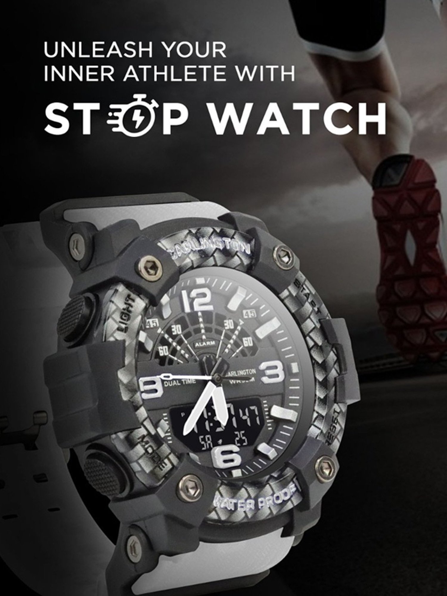 Carlington Endurance 9103 White Chronograph Watch for Men