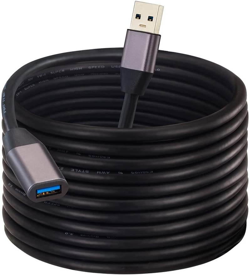 USB 3.0 Extension Cable 20ftAluminum Alloy USB3.0 Type A Male to Female Extender Cable Cord Compatible for with USB KeyboardMouseHard DriveUSB Flash Drive Card Reader(20FT)