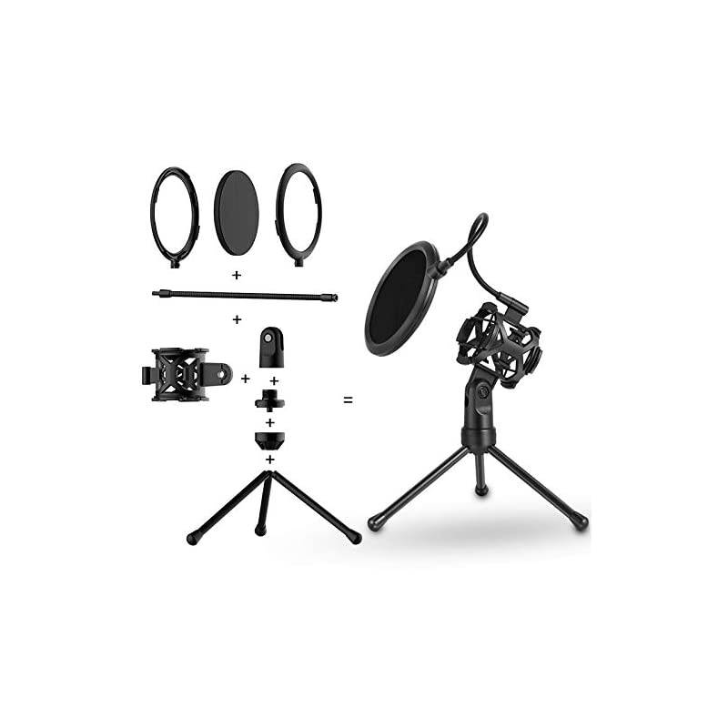 Microphone Shock Mount, Professional Microphone Shock Mount, 360 &deg; Adjustment/Precise Positioning, Suitable for Broadcast Studios, Recording Studios, Podcasts, etc.