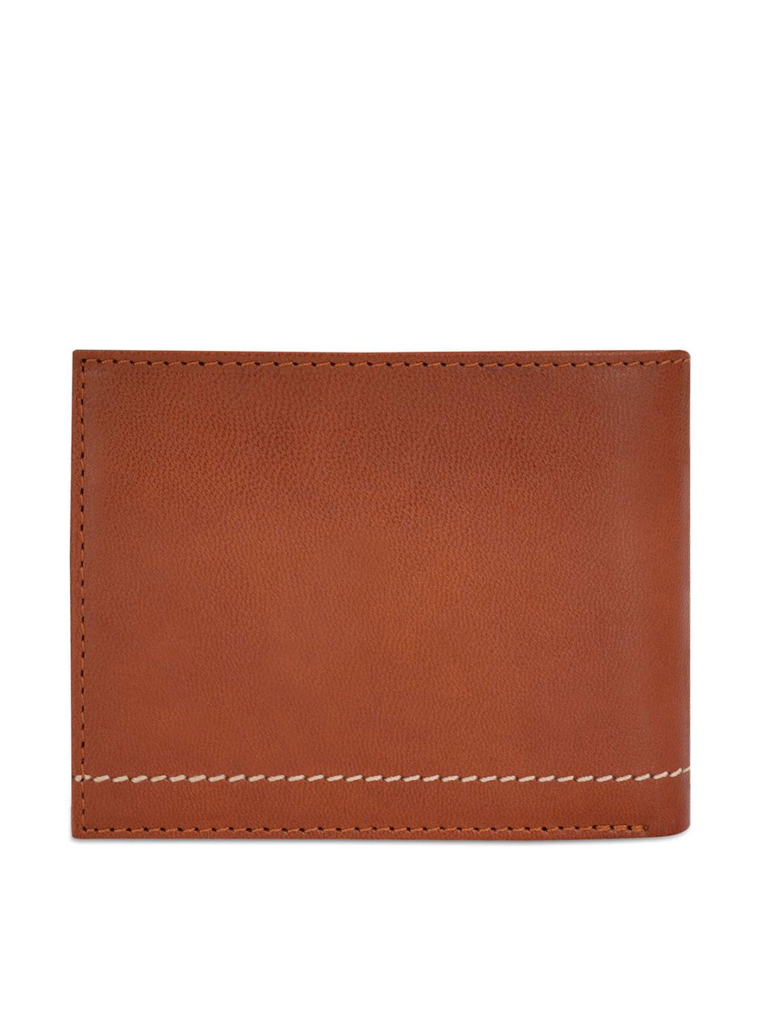 United Colors of Benetton Benito Tan Leather Solid Bi-Fold Wallet