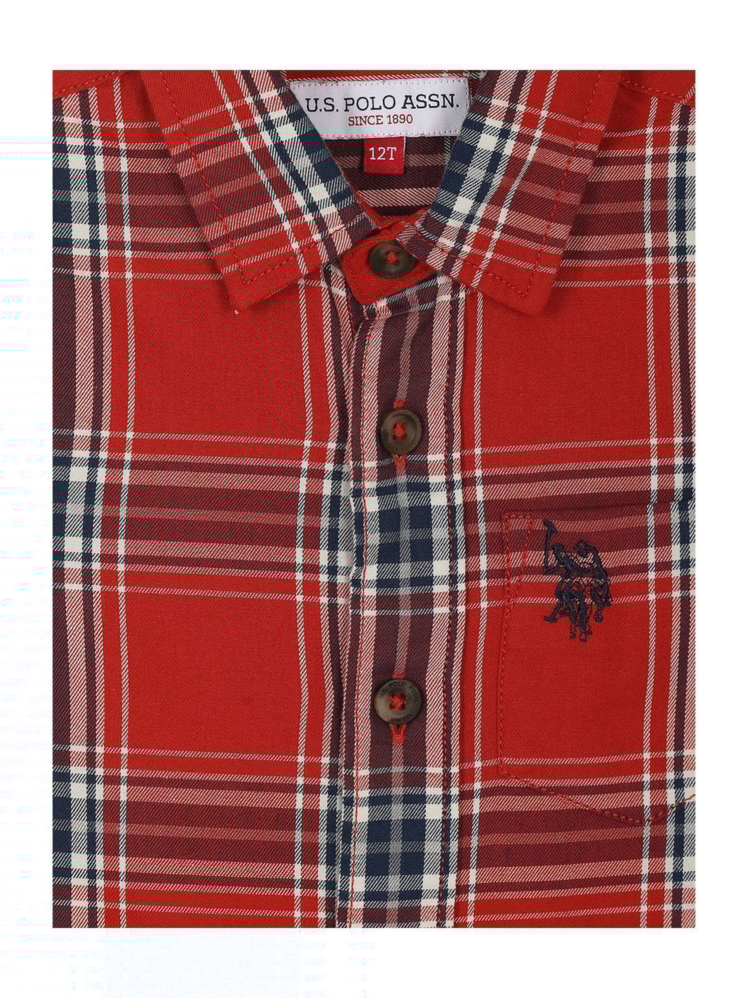 U.S. Polo Assn. Kids Red Checks Shirt