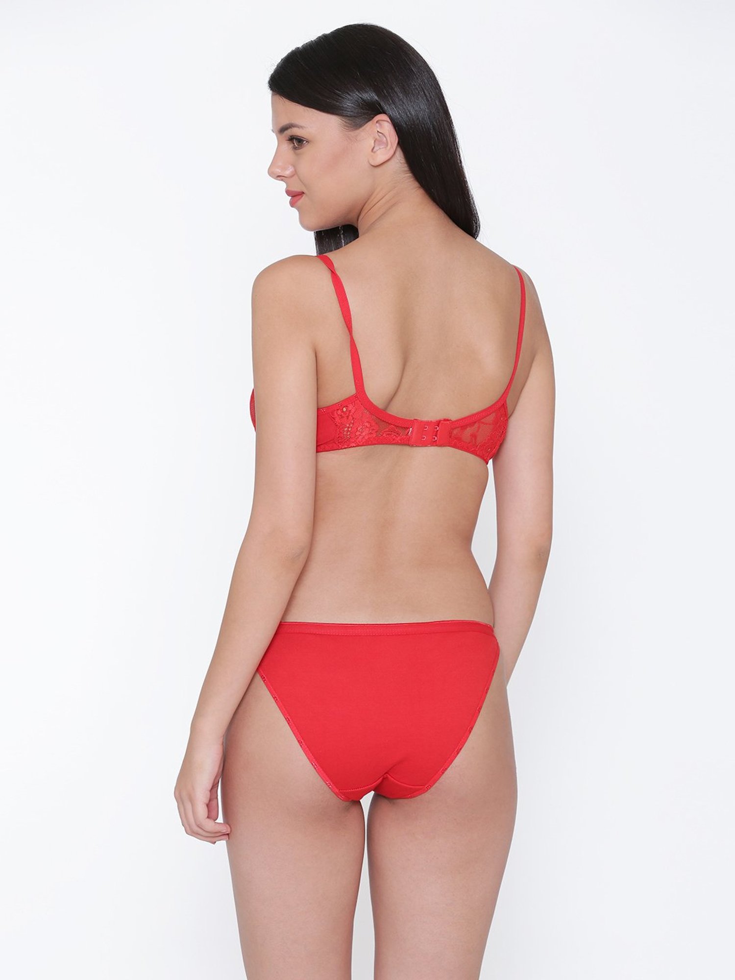 N-Gal Red Lace Bra & Panty Set