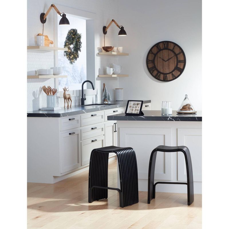 Ladder Barstool Seat Black - Riverstone Furniture Collection