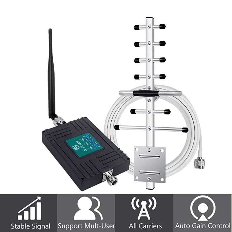 4G Cell Phone Signal Booster for Home and Office - Enhance Your Data and Voice Over LTE 700MHz Band 13 Signal Repeater and Panel/Yagi Antennas - FCC Approved