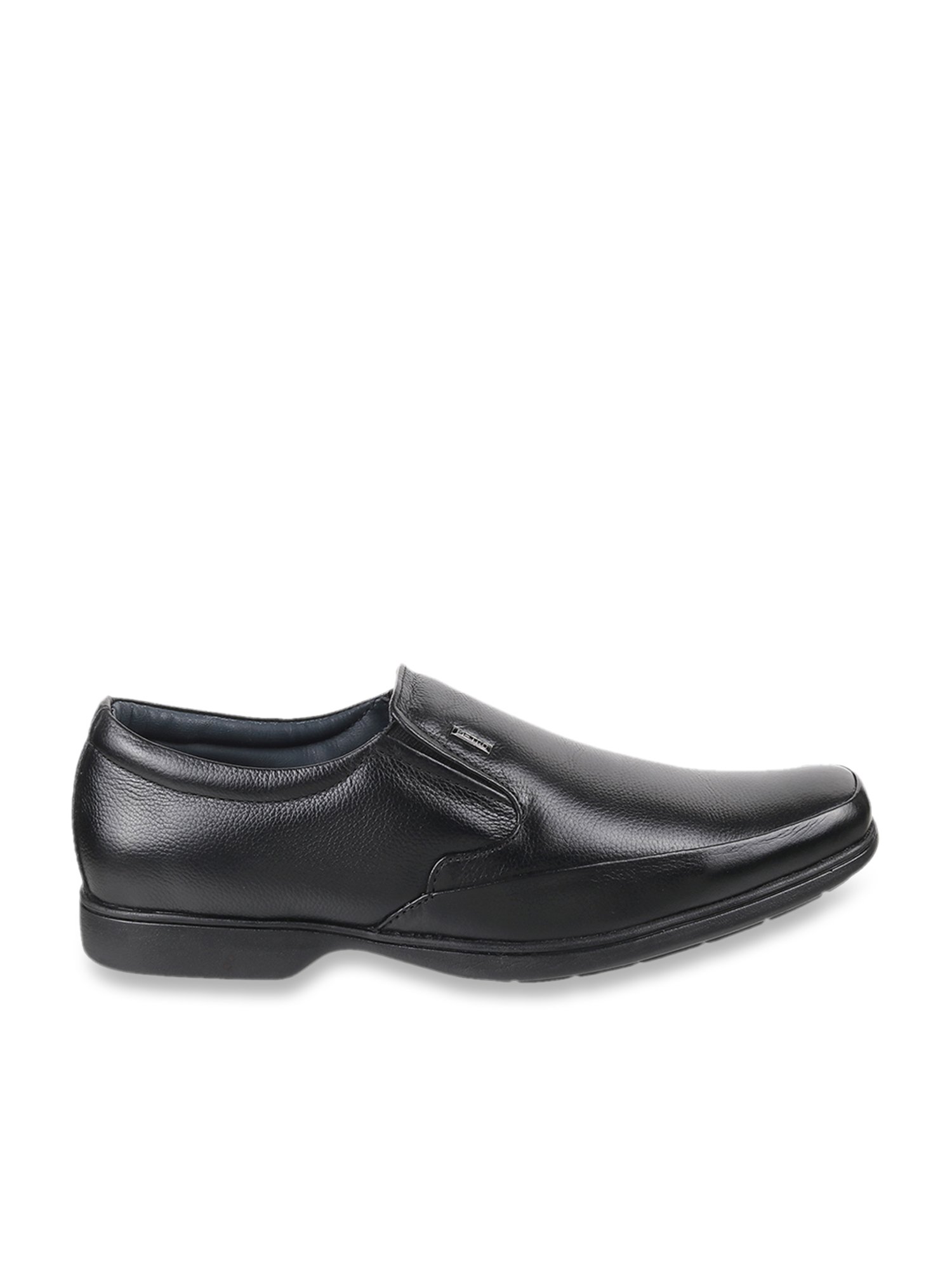 Metro Men's Charcoal Black Formal Moccasins