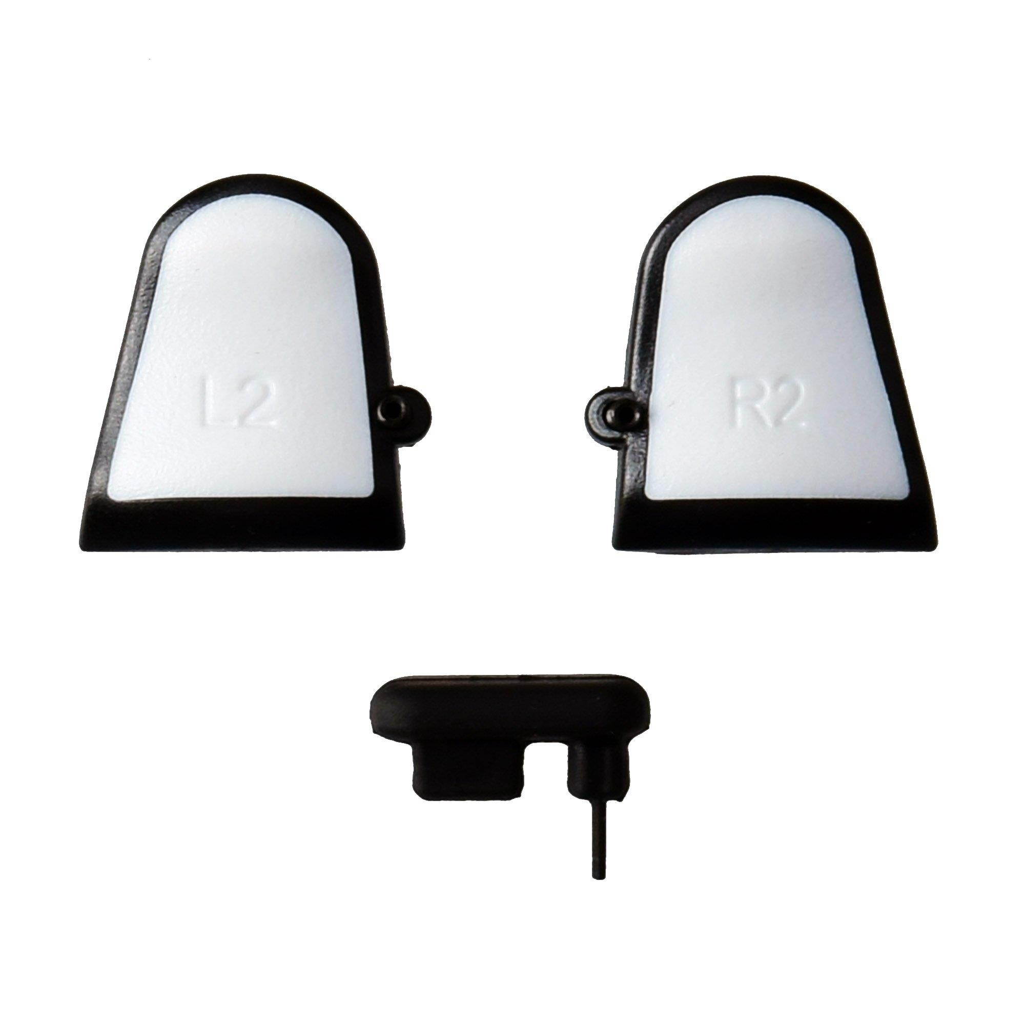 3 in 1 Adjustable LR2 Triggers for PS4 Dualshock 4 Controller White