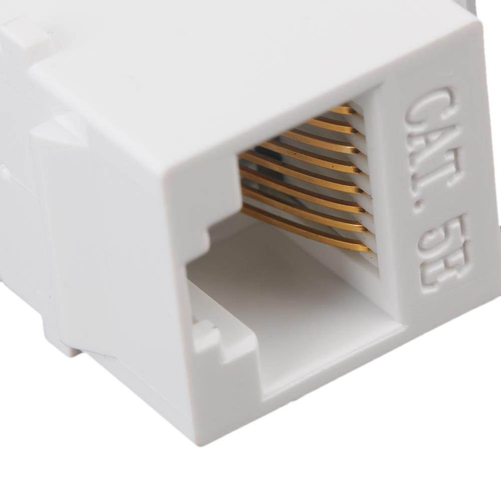 5pcs Cat5 RJ45 Coupler Female Adapter For Keystone Panel White