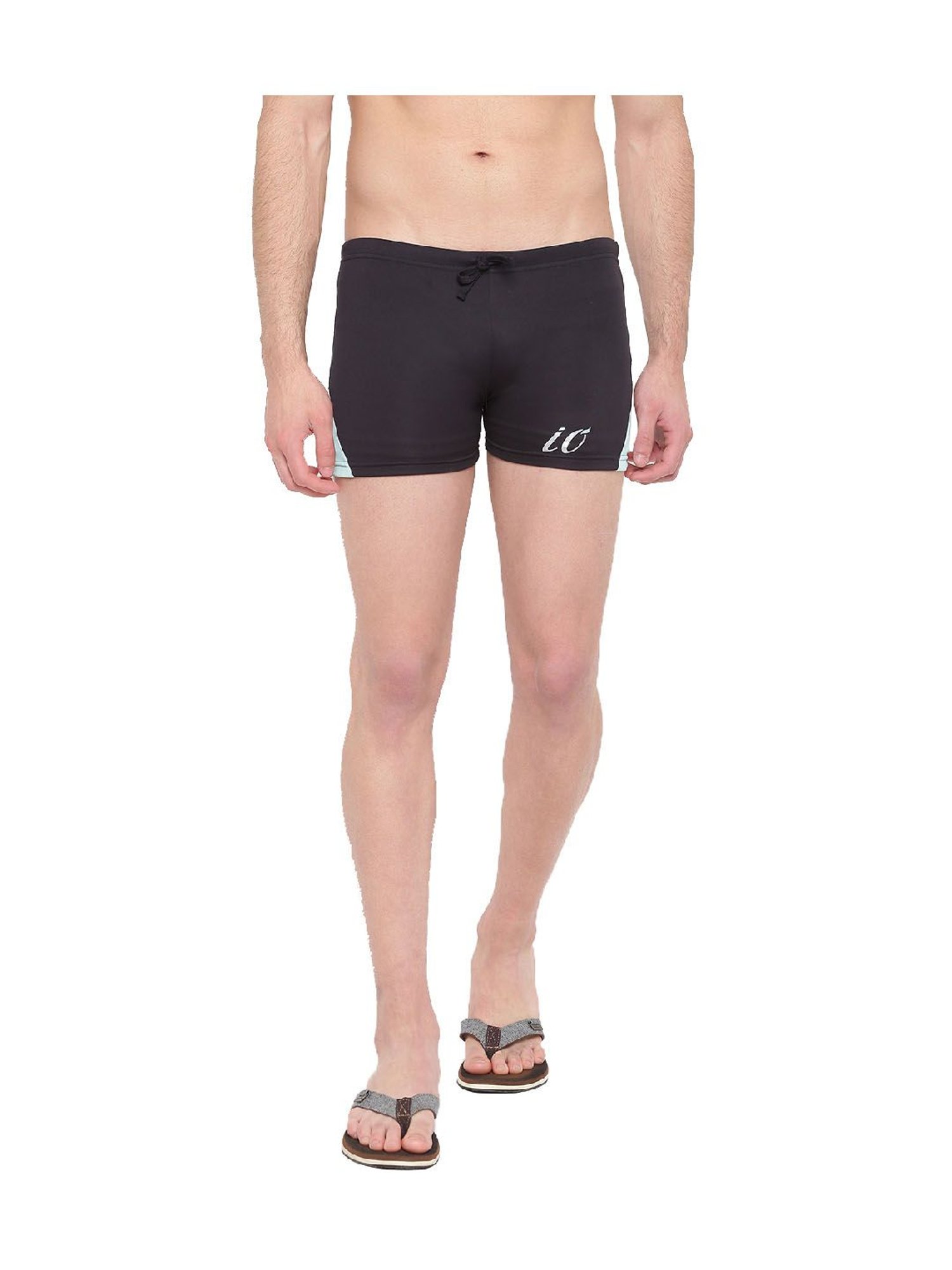IO Black Skinny Fit Swim Shorts