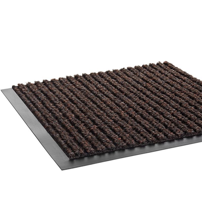 1'4"x2'4" Rectangle Indoor and Outdoor Polyurethane Floor Mat Black - PiccoCasa