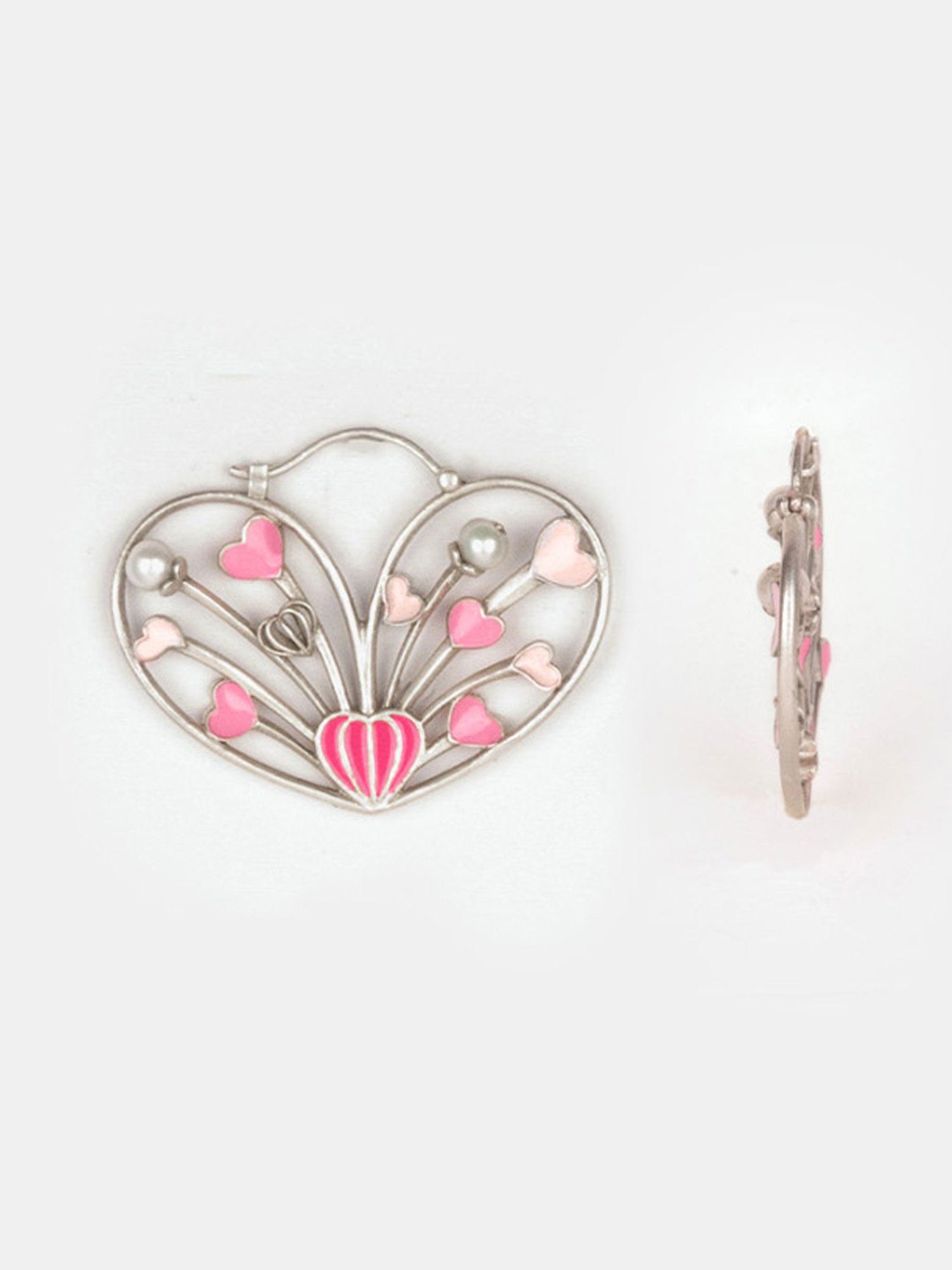 Shaya 92.5 Sterling Silver For the Love of Love Heart Earrings for Women