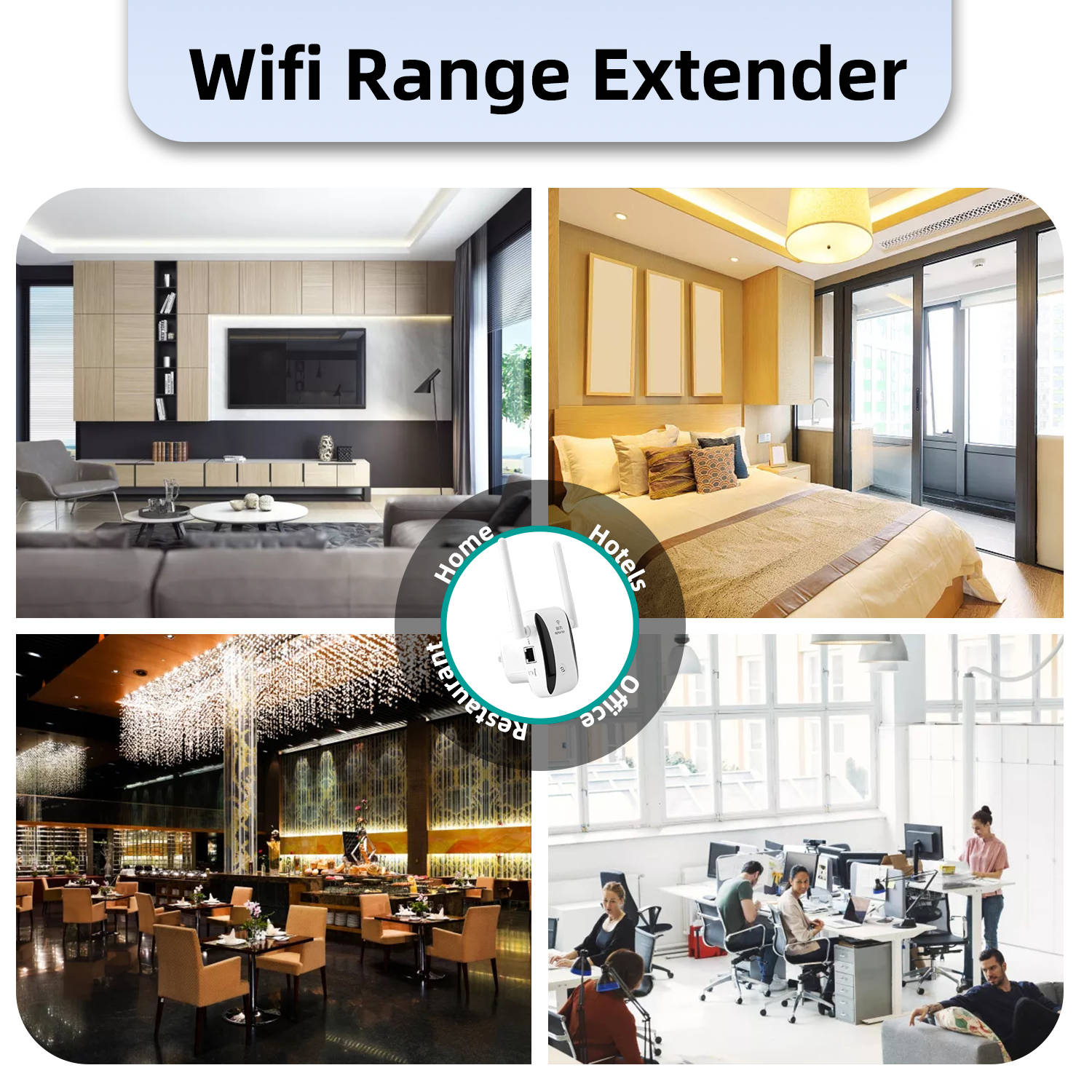 Donwell WiFi Repeater Range Router Extender Internet Booster Wireless Signal Amplifier 300Mbps WiFi Range Extender Signal Booster Amplifier Internet Wireless Repeater