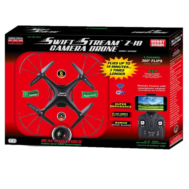 Swift Stream Z-18 Wi-Fi Camera Drone-  Black